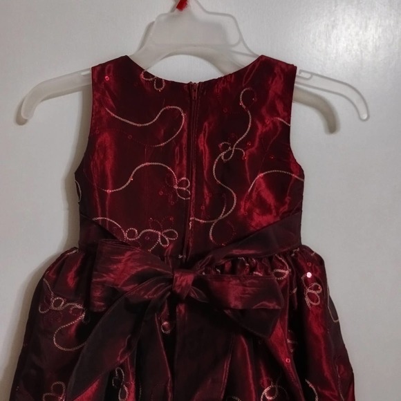 My Best Kid party special occasion dress size 5-6 burgundy sequins formal dressy - Picture 3 of 6
